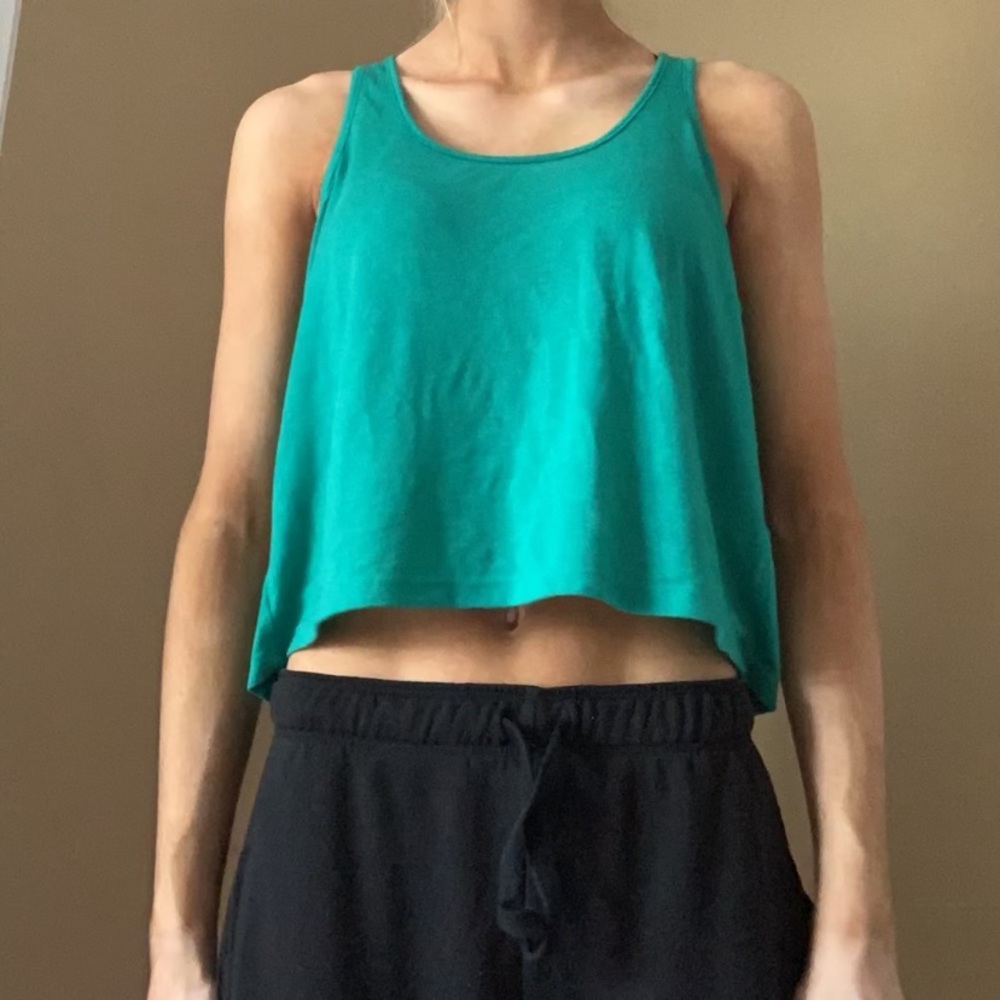 Teal crop top